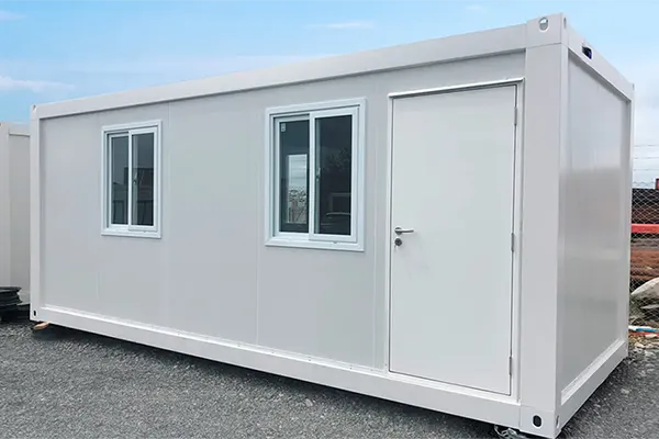 Flat pack container house system exterior