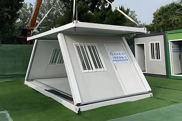 Folding container house system exterior