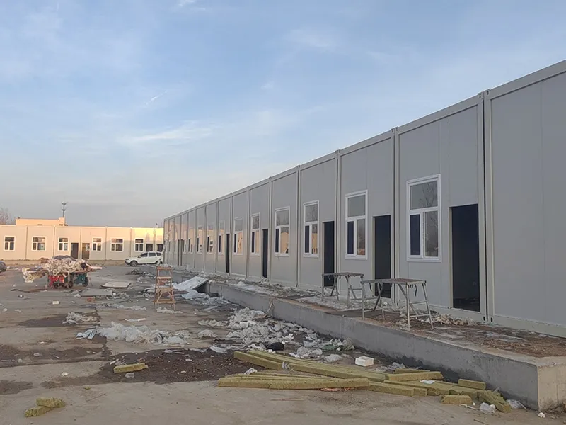 Steel-frame modular buildings for petrochemical operator training base during on-site installation