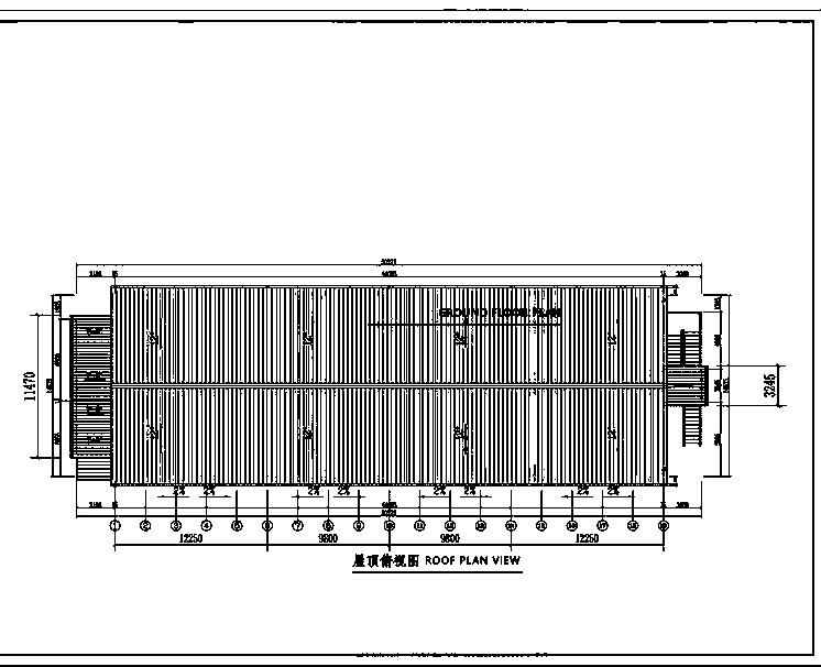 Roof plan for a two-storey modular workforce accommodation building