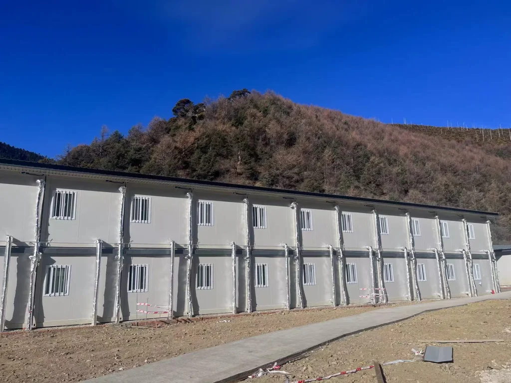Slide folding emergency shelter unit for disaster relief deployment
