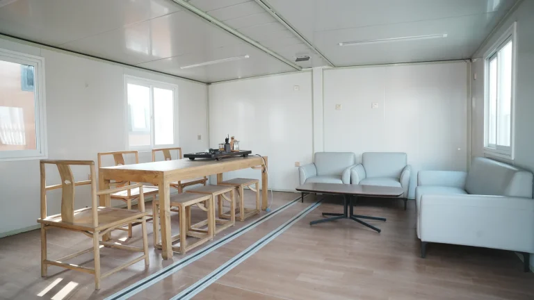 slide folding site office unit for portable project workspaces