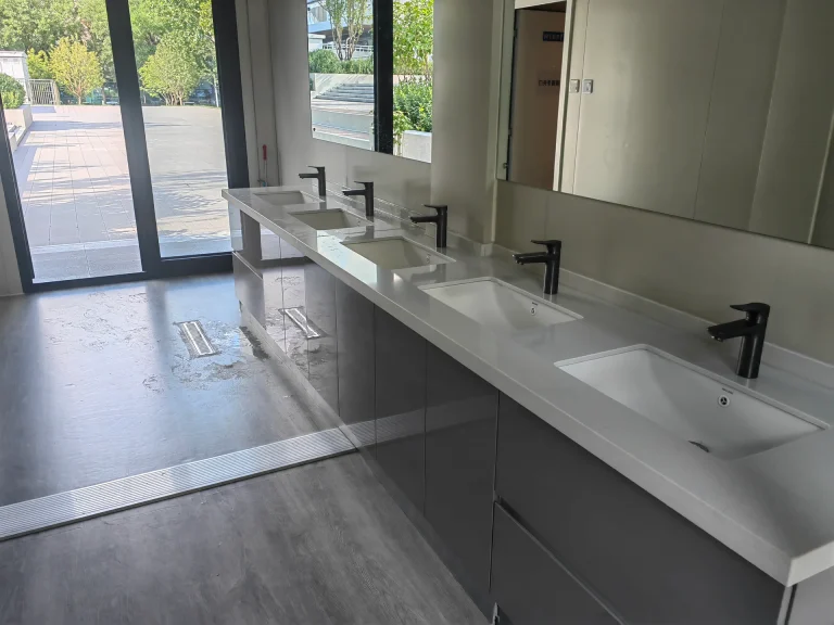 detachable toilet and warehouse unit for camp facilities