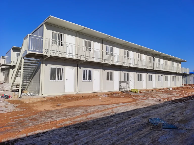 folding container worker dormitory unit for rapid workforce camp housing