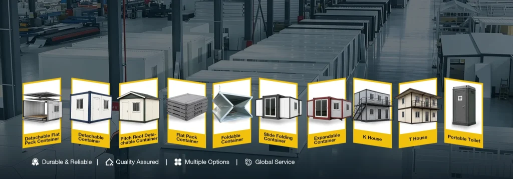 flat pack container house system for worker camp projects