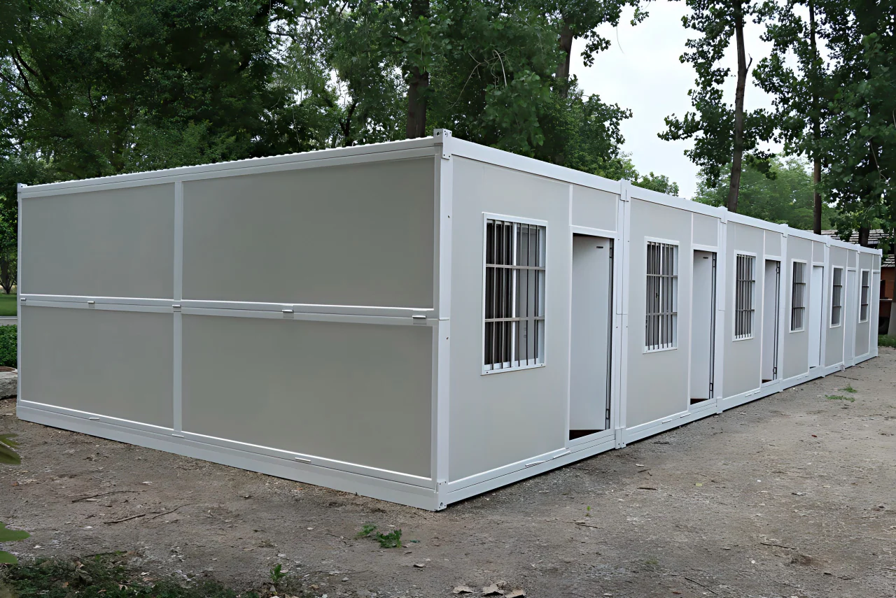 Folding container house exterior