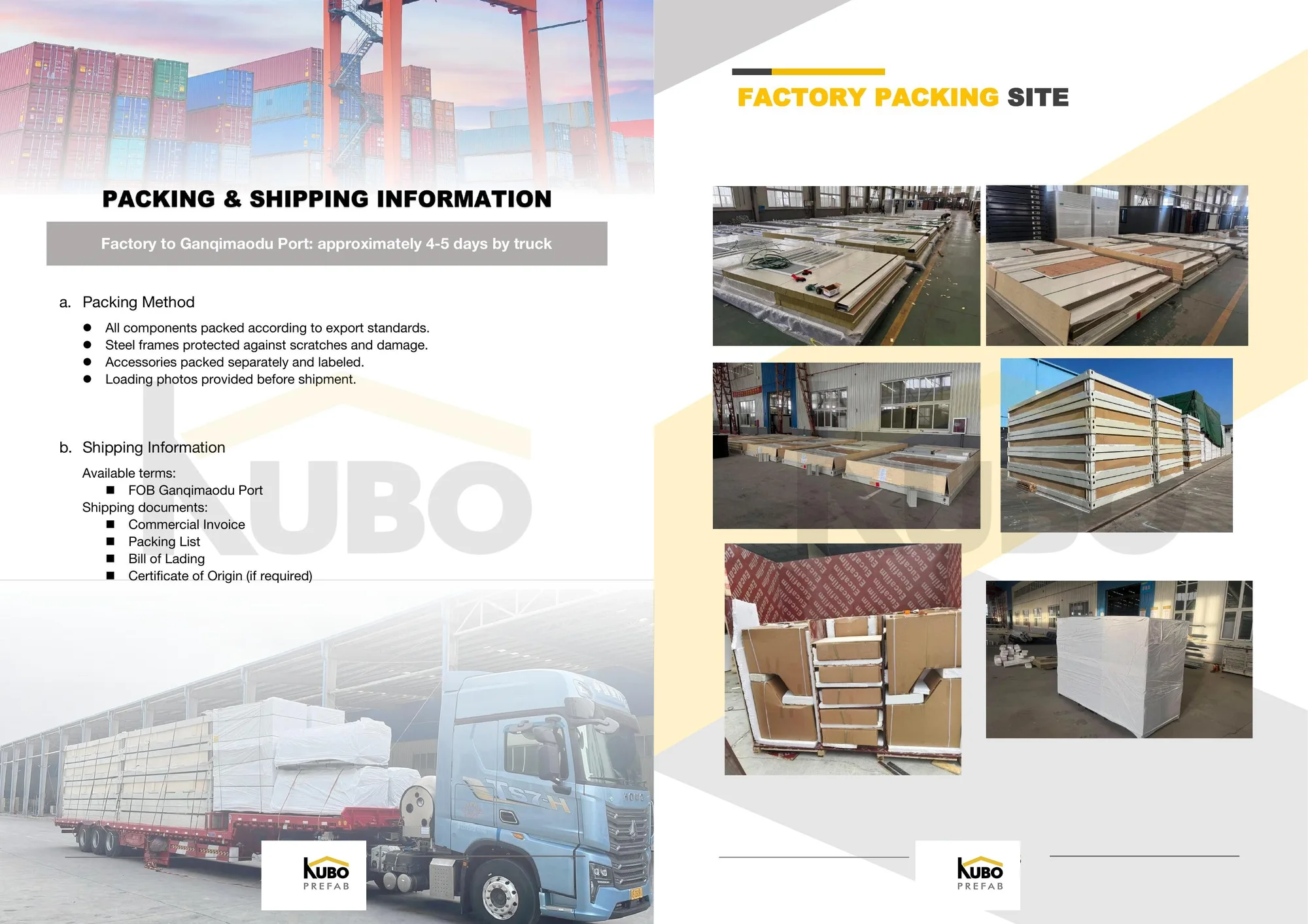 Export packing and loading=